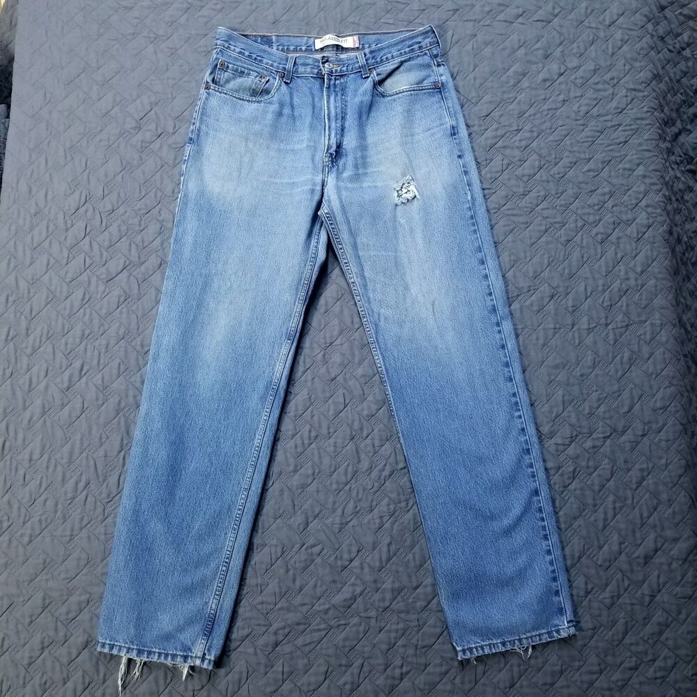 Levis Jeans Mens 34x34 Blue 550 Relaxed Fit Straight Medium Wash‎ American Denim